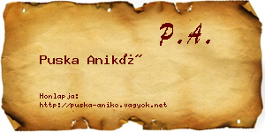 Puska Anikó névjegykártya